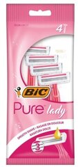 BIC, Pure Lady, Одноразовые женские станки для бритья, 4 штуки цена и информация | Косметика и средства для бритья | kaup24.ee