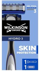 Влажные бритвы Wilkinson Hydro 3 с защитой кожи цена и информация | Косметика и средства для бритья | kaup24.ee