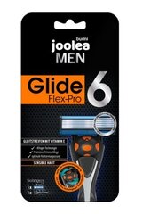 Joolea Мужская бритва Glide Flex-Pro 6 для чувствительной кожи + сменное лезвие цена и информация | Косметика и средства для бритья | kaup24.ee