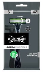 Raseerija Wilkinson Sword Extra Essential 3, 6 tk hind ja info | Raseerimisvahendid | kaup24.ee