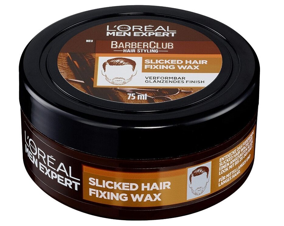 L'Oréal Men Expert, Barber Club Slicked, Juuste vaha, 75 ml (TOODE SAKSAMAALT) hind ja info | Viimistlusvahendid juustele | kaup24.ee