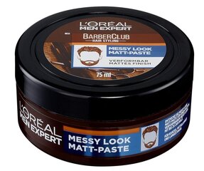 L'oreal, Men Expert Barber, Tugeva fikseerimisega matt juuksepasta, 75 ml (Saksa toode) hind ja info | Viimistlusvahendid juustele | kaup24.ee