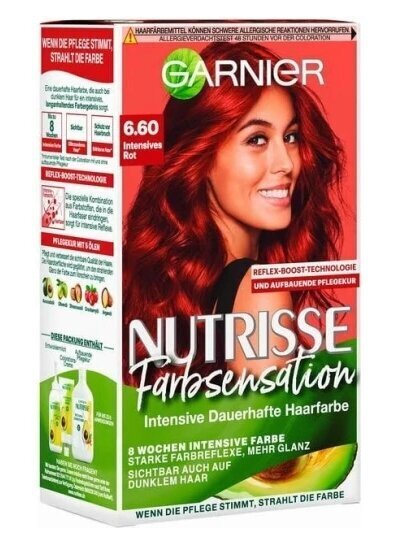 Garnier Nutrisse, 6.60 Intensiivne Punane, Juuksevärv (Saksamaa toode) цена и информация | Juuksevärvid | kaup24.ee