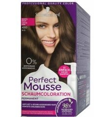 Сolorant for hair Perfect Mousse, теплый коричневый 450, 1 шт. цена и информация | Краска для волос | kaup24.ee