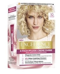 Loreal, Excellence Creme, Краска для волос 10, 1 штука цена и информация | Краска для волос | kaup24.ee