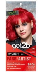 Got2b, Краска для волос 092 Lollipop Red, 1 шт. цена и информация | Краска для волос | kaup24.ee