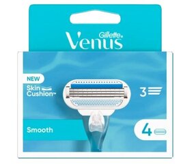 (GER) Gillette, Запасные кассеты Venus Smooth, 4 штуки цена и информация | Косметика и средства для бритья | kaup24.ee