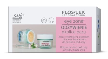 Flos-Lek Silmade tsooni komplekt Naistepuna ja Kummelgeel 10g + Toitekreem 15 ml hind ja info | Silmakreemid, seerumid | kaup24.ee