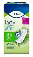 Анатомические вкладки Tena Lady Slim Mini Plus, упаковка 16 шт. цена и информация | Тампоны, гигиенические прокладки для критических дней, ежедневные прокладки | kaup24.ee