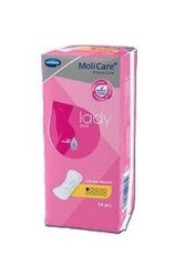 Влагоабсорбирующие анатомические вкладки MoliCare Premium Lady Pad 4 капли 14 шт. цена и информация | Тампоны, гигиенические прокладки для критических дней, ежедневные прокладки | kaup24.ee