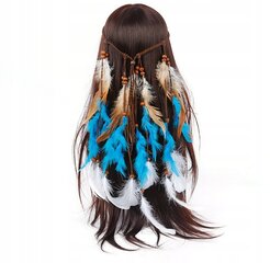 INDIANIANIAN HAIRBAND plume BLUE A11 hind ja info | Juuste aksessuaarid | kaup24.ee