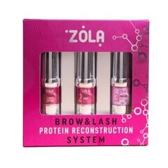 Набор составов для ламинирования бровей Zola Brow&Lash Protein Reconstruction System, №1,2,3 по 10 мл цена и информация | Карандаши, краска для бровей | kaup24.ee