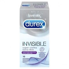 Kondoomid Durex Invisible Extra Thin, 10 tk hind ja info | Kondoomid | kaup24.ee