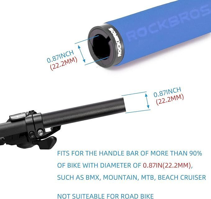 Jalgratta juhtraua käepidemed, Rockbros BT1001BLBK1, sinine ja must hind ja info | Muud jalgratta tarvikud | kaup24.ee