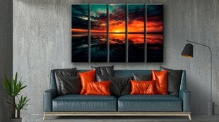 Maalimine lõuendil päikeseloojangu horisont 200x110 cm цена и информация | Картины, живопись | kaup24.ee