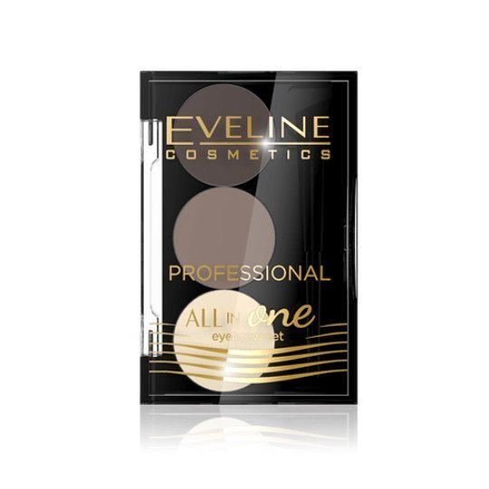 Kulmuvärvi palett nr. 1 Eveline Cosmetics All In One 1,7 g hind ja info | Kulmuvärvid, -pliiatsid | kaup24.ee