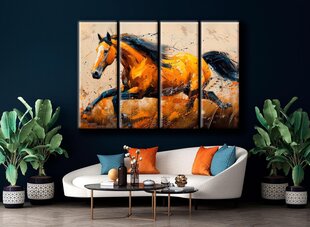 Maalimine lõuendil hobuse jooksmine 160x80 cm hind ja info | Seinapildid | kaup24.ee