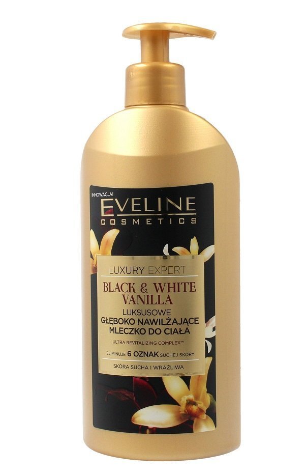 Intensiivselt niisutav ihupiim Eveline Luxury Expert Black&White 350 ml цена и информация | Kehakreemid, losjoonid | kaup24.ee