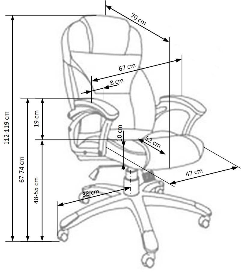 Kontoritool Desmond 2, hall hind ja info | Kontoritoolid | kaup24.ee