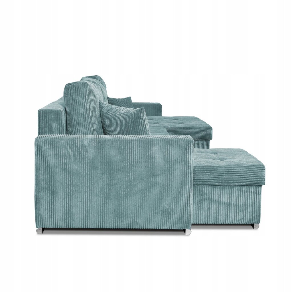 Bonito BIG magamisfunktsiooniga diivanvoodi Family Furniture corduroy roheline hind ja info | Voodid | kaup24.ee