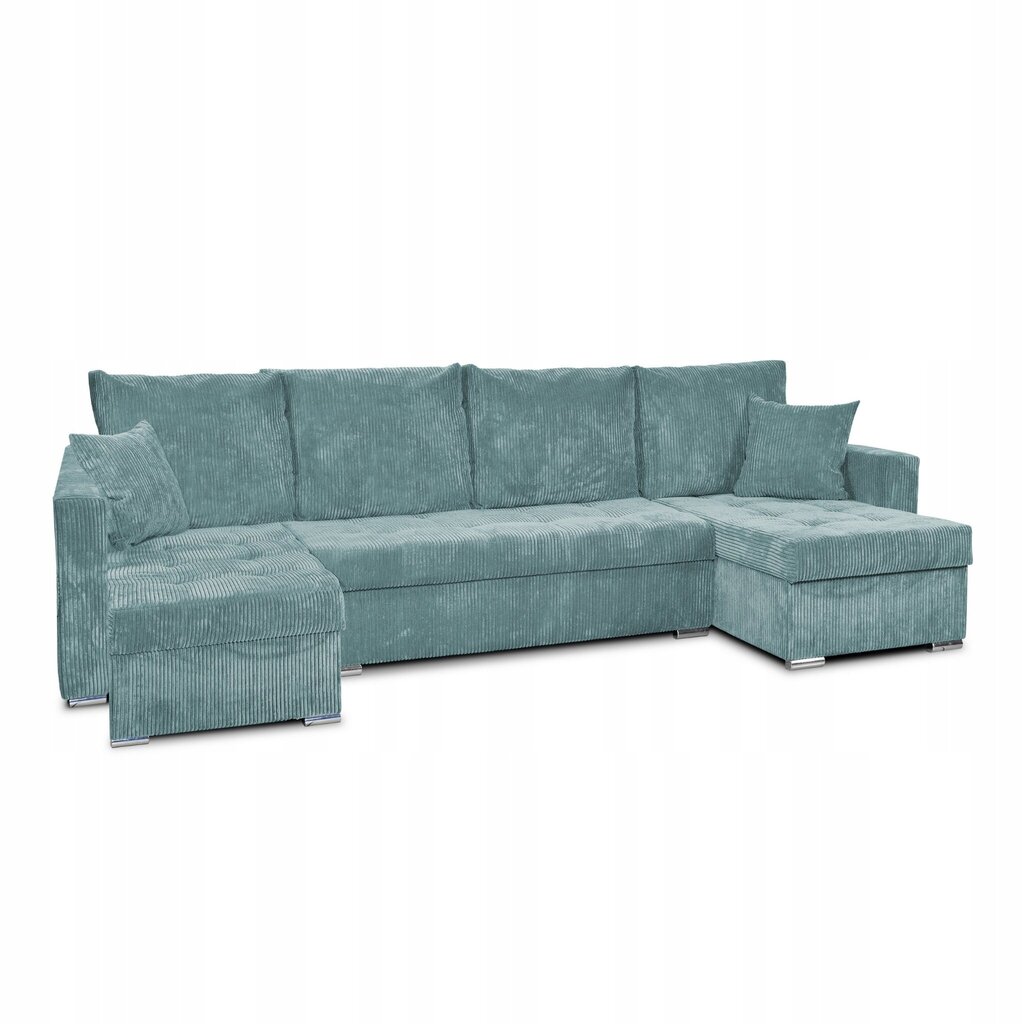 Bonito BIG magamisfunktsiooniga diivanvoodi Family Furniture corduroy roheline hind ja info | Voodid | kaup24.ee