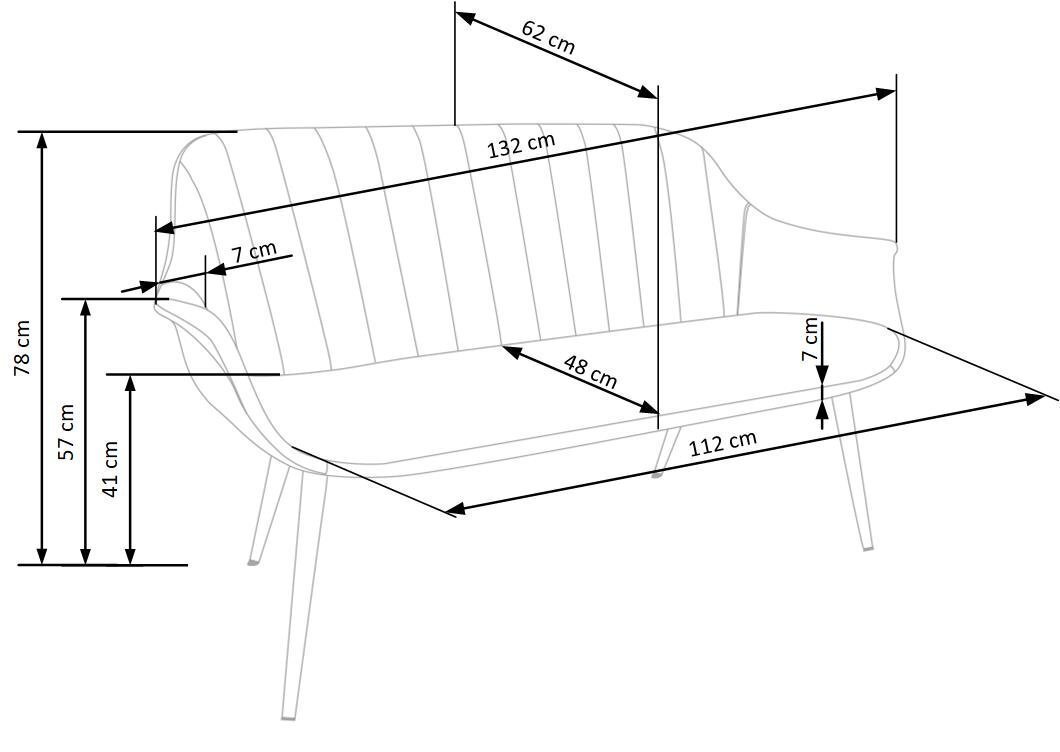 Diivan Elegance 2, roheline/kuldne hind ja info | Diivanid ja diivanvoodid | kaup24.ee