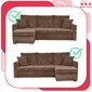 Bonito magamisfunktsiooniga diivanvoodi Family Furniture corduroy brown цена и информация | Voodid | kaup24.ee