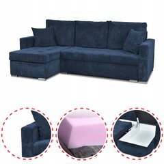 Bonito magamisfunktsiooniga diivanvoodi Family Furniture corduroy tumesinine hind ja info | Voodid | kaup24.ee