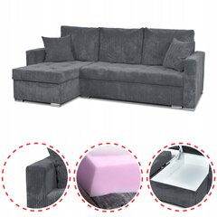 Bonito magamisfunktsiooniga diivanvoodi Family Furniture corduroy tumehall hind ja info | Voodid | kaup24.ee