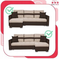 Figo magamisfunktsiooniga diivanvoodi Family Furniture valge ja hall цена и информация | Угловые диваны | kaup24.ee