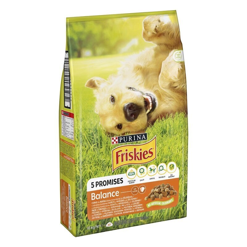 Purina Friskies Balance kuivtoit linnulihaga, 10 kg цена и информация | Kuivtoit koertele | kaup24.ee