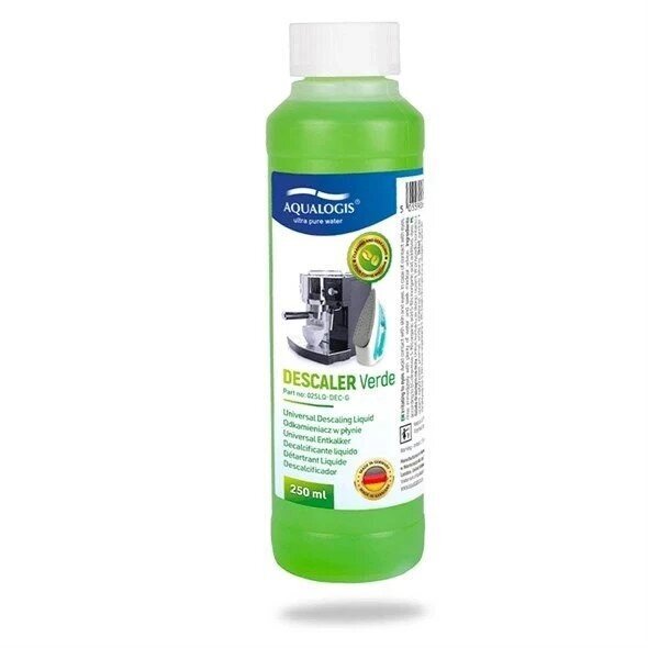 Katlakivieemaldusvahend kohvimasinatele Aqualogis Verde, 250ml цена и информация | Kohvimasinate lisatarvikud | kaup24.ee