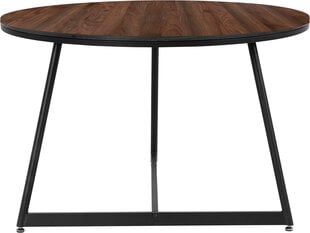 Обеденный стол 120 см, орехово-черный цвет цена и информация | Кухонные и обеденные столы | kaup24.ee