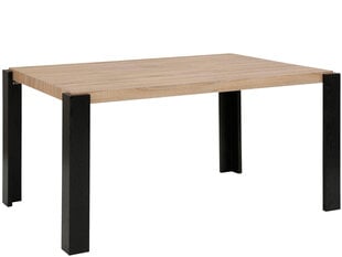 Обеденный стол 160x90 см, черный дуб цена и информация | Кухонные и обеденные столы | kaup24.ee