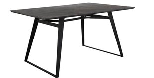 Обеденный стол 120x80 см, 8 мест, коричнево-серый каркас, черного цвета цена и информация | Кухонные и обеденные столы | kaup24.ee