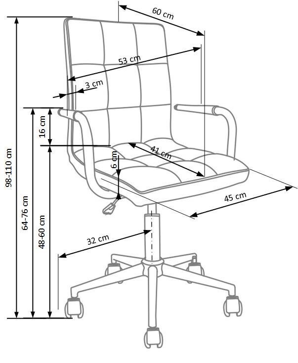 Kontoritool Gonzo 3, hall hind ja info | Kontoritoolid | kaup24.ee