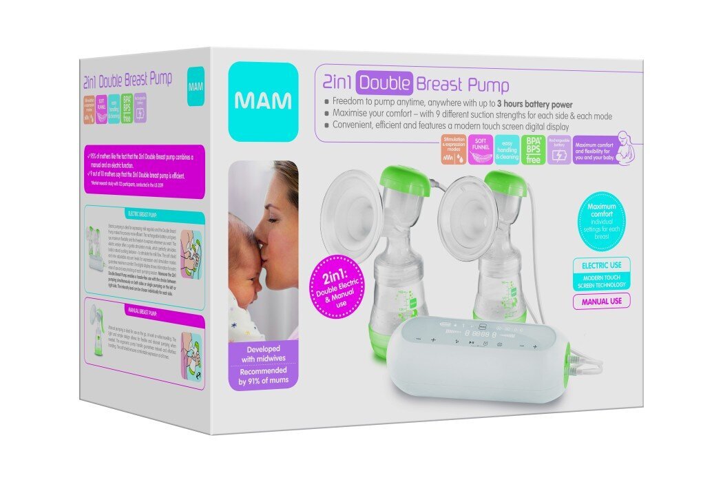 Kahekordne elektriline rinnapump Mam 2in1 Double Breast Pump цена и информация | Rinnapumbad | kaup24.ee