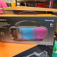 REAL-EL X-717 kaasaskantav Bluetooth-kõlar – TWS-i topeltühendus, USB-mälupulk, Bluetooth, RGB-valgustus ja AUX-sisend hind ja info | Kõlarid | kaup24.ee