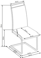 4 tooli komplekt K348, hall hind ja info | Söögilaua toolid, köögitoolid | kaup24.ee