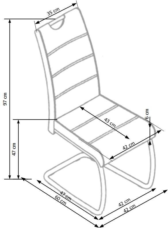 4 tooli komplekt K349, hall hind ja info | Söögitoolid, baaritoolid | kaup24.ee