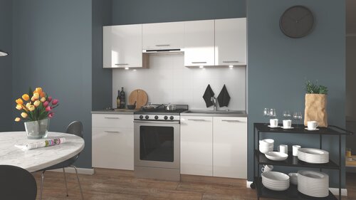 Комплект кухонных шкафов Halmar Marija 200, белый/дубовый цвет цена и информация | Кухонные гарнитуры | kaup24.ee