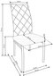 4 tooli komplekt K309, tumehall hind ja info | Söögilaua toolid, köögitoolid | kaup24.ee