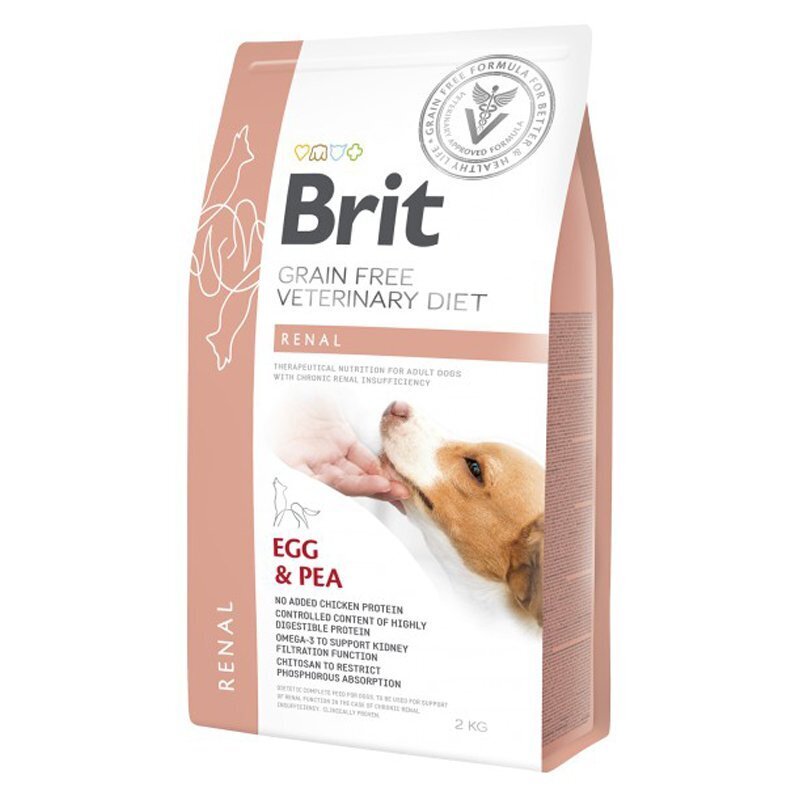 Brit GF Veterinary Diets Dog Renal teraviljavaba kuivtoit koertele neerupuudulikkusega, 2 kg цена и информация | Kuivtoit koertele | kaup24.ee