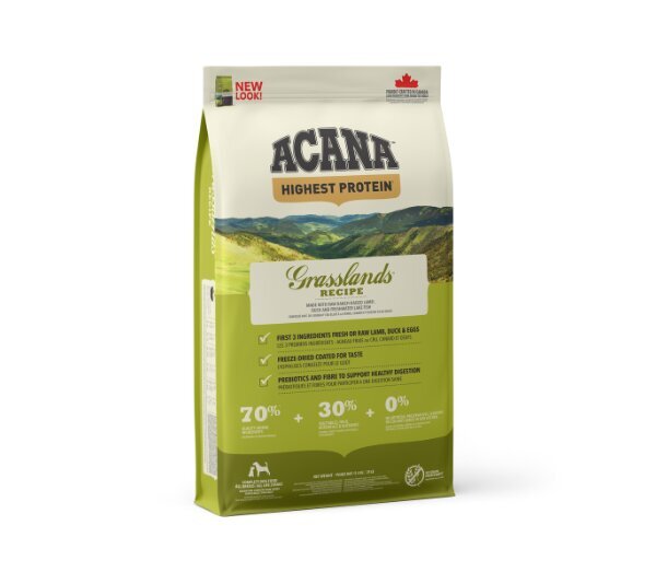 Acana Grasslands Dog teraviljavaba kuivtoit koertele, 2 kg цена и информация | Kuivtoit koertele | kaup24.ee