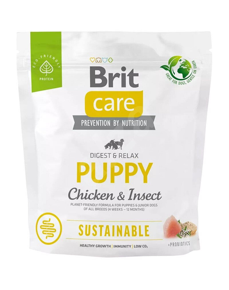 Brit Care Sustainable Puppy Chicken&Insect kuiv koeratoit, 3 kg цена и информация | Kuivtoit koertele | kaup24.ee