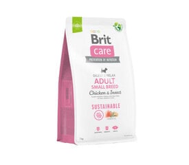 Brit Care Sustainable Adult Small Breed Chicken&Insect сухой корм для собак мелких пород, 7 кг цена и информация | Сухой корм для собак | kaup24.ee