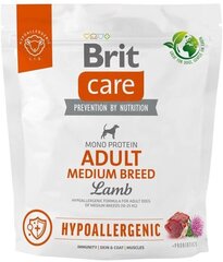 Brit Care Hypoallergenic Adult Medium Breed Lamb hüpoallergeenne kuivtoit keskmise suurusega koertele, 1 kg hind ja info | Kuivtoit koertele | kaup24.ee