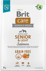 Brit Care Grain-free Senior&Light Salmon сухой корм для пожилых собак, 3 кг цена и информация | Сухой корм для собак | kaup24.ee