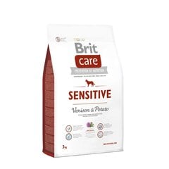 Brit Care Grain-free Sensitive Venison teraviljavaba kuivtoit tundlikele koertele, 3 kg hind ja info | Kuivtoit koertele | kaup24.ee