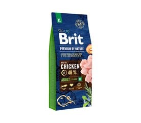 Brit Premium By Nature Adult XL kuivtoit eriti suurt tõugu koertele, 15 kg hind ja info | Kuivtoit koertele | kaup24.ee